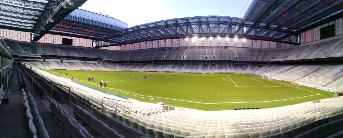 Panorámica del estadio Arena de Baixada, escenario del encuentro el miércoles.