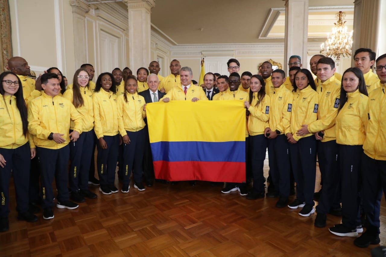 Presidente Iván Duque con la delegación de Colombia. 