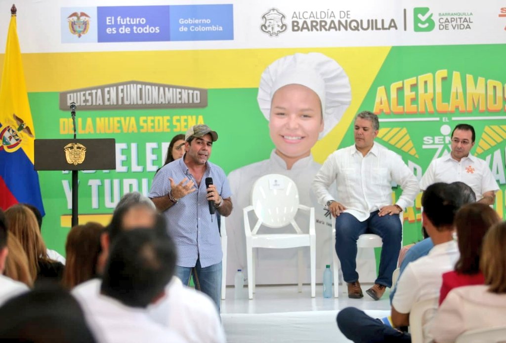 El Alcalde de Barranquilla Alejandro Char y el Presidente de la República, Iván Duque.