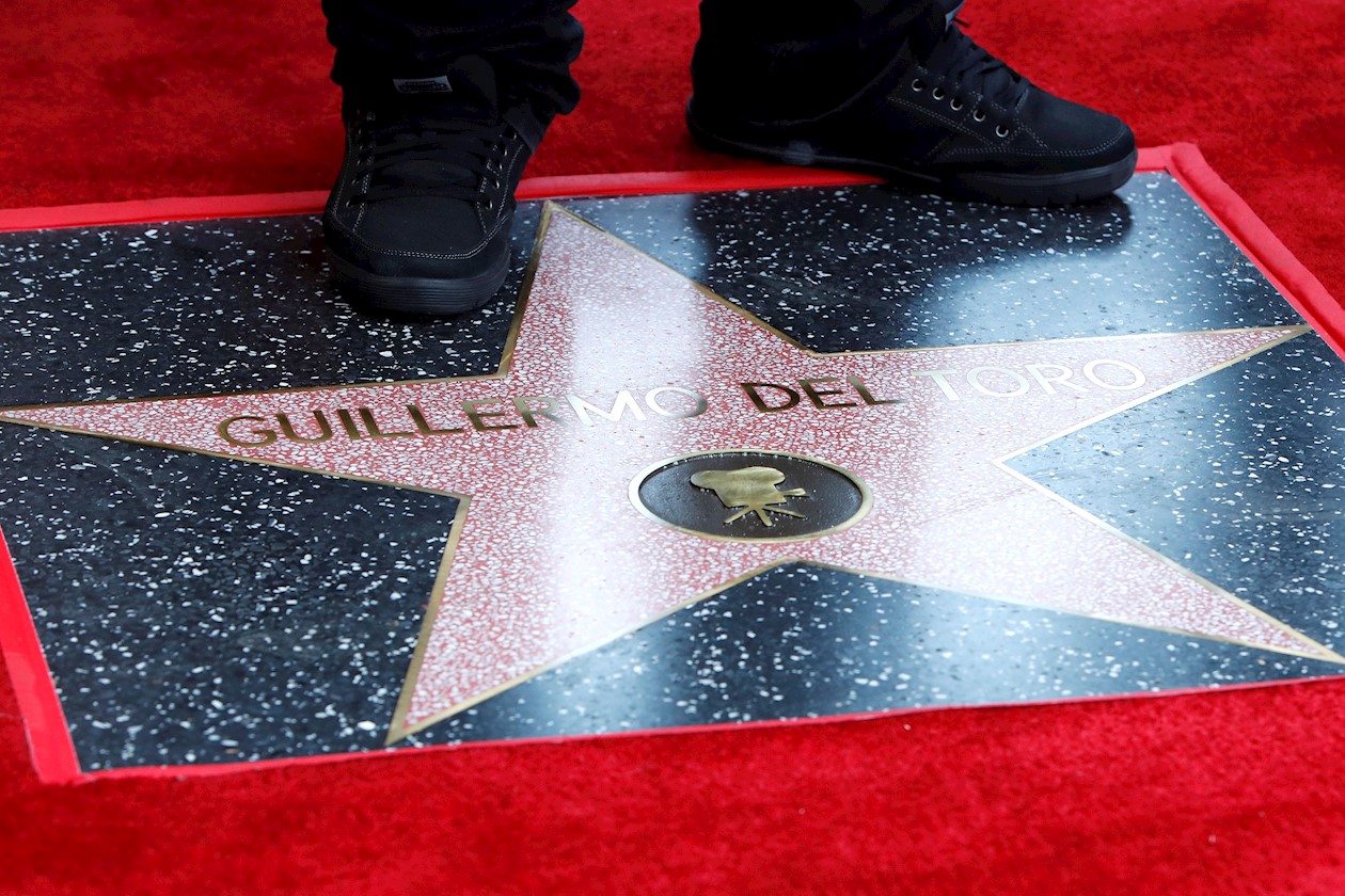 Estrella de Guillermo Del Toro en el Paseo de la Fama de Hollywood.