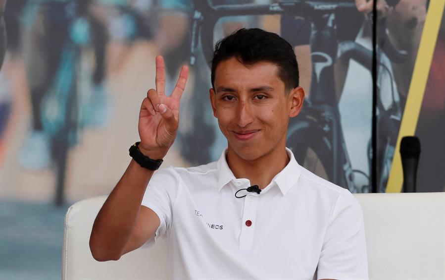 El ciclista colombiano Egan Bernal.