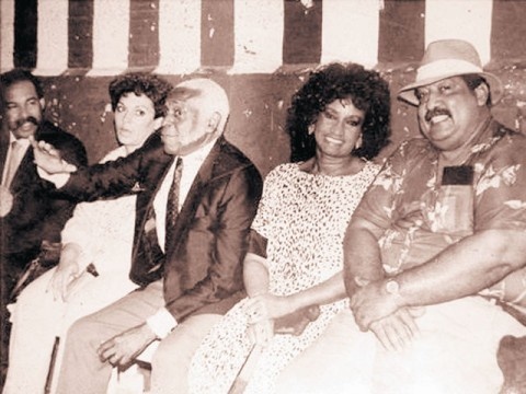 Ralphy con Celia Cruz, Pedro Nigth y Óscar De León.