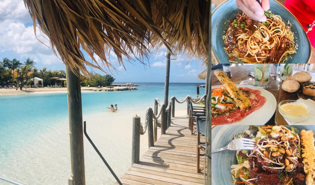 Hemingway Beach Curacao, playa y buena comida.