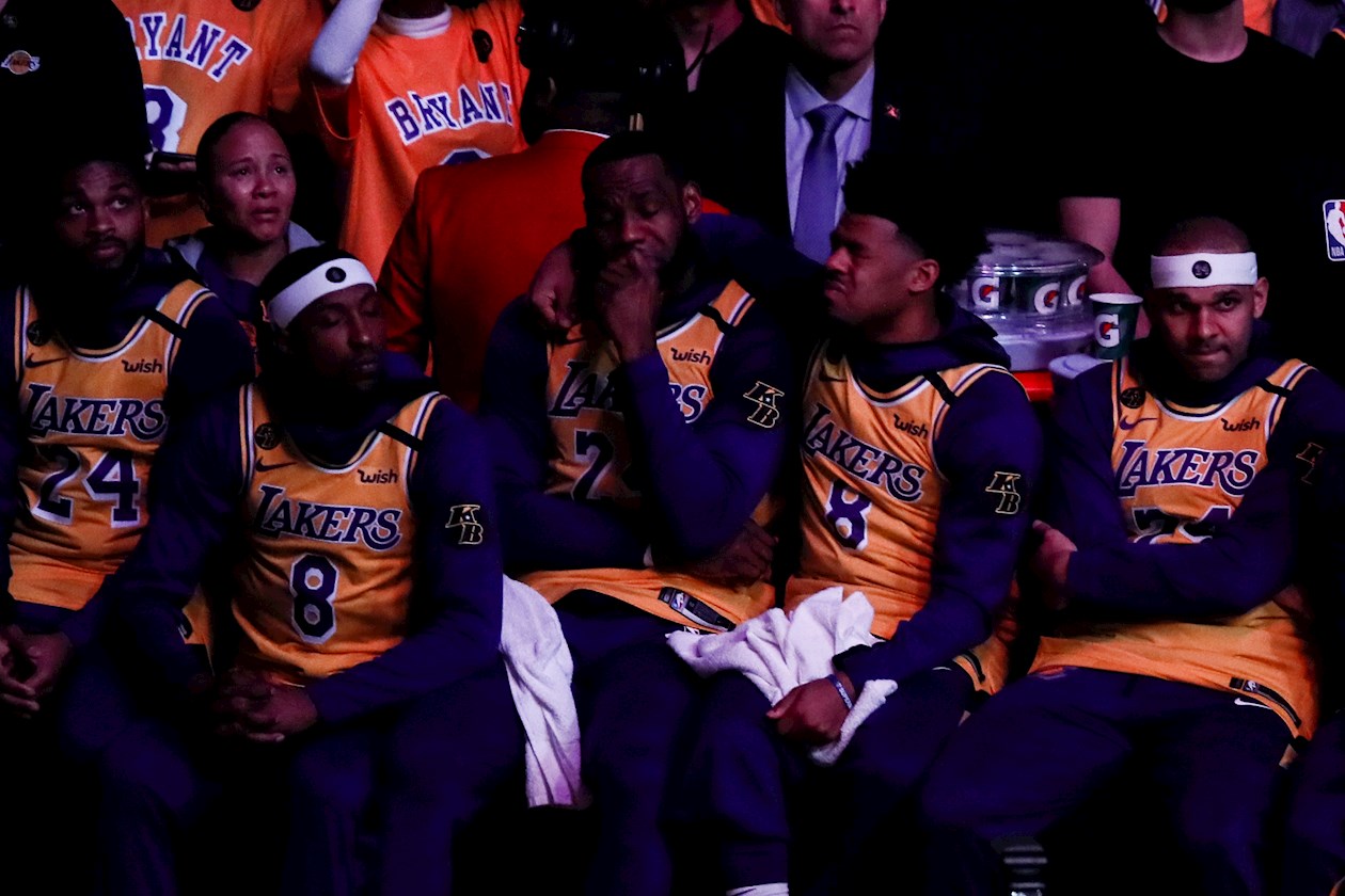 Las lágrimas de los actuales jugadores de los Lakers.