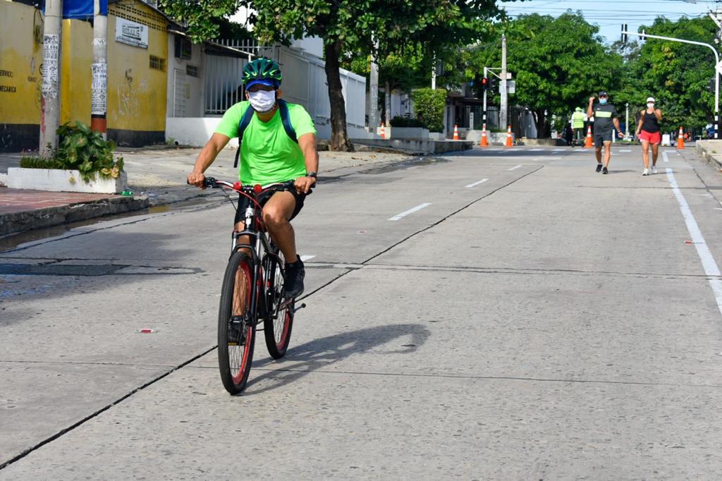 Las calles de Barranquilla sirvieron para hacer deporte, en el sur y el norte. 