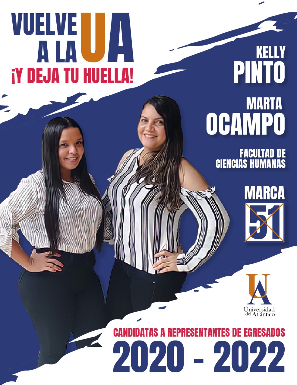 Las sociólogas Kelly Dayana Pinto Cervantes  y  Martha Liliana Ocampo Martínez, candidatas a la