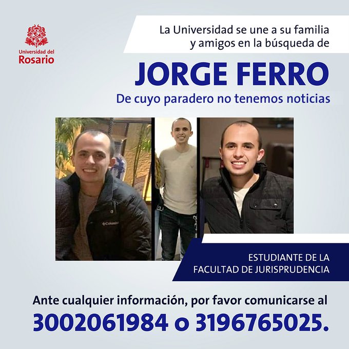 Cartel de búsqueda de Jorge Ferro