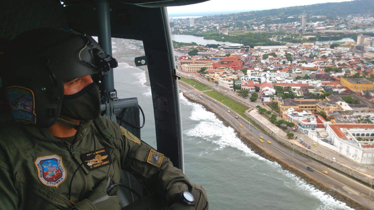 Vigilancia aérea a las playas de Cartagena