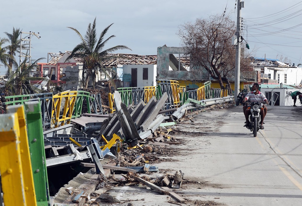 Destrucción causada por el huracán Iota.