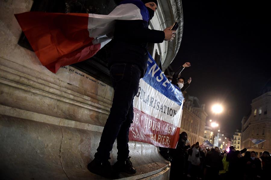 Protesta en la capital de Francia.