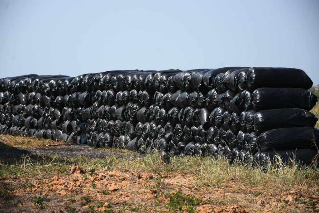 Las cien toneladas de silo entregadas en Sabanalarga.
