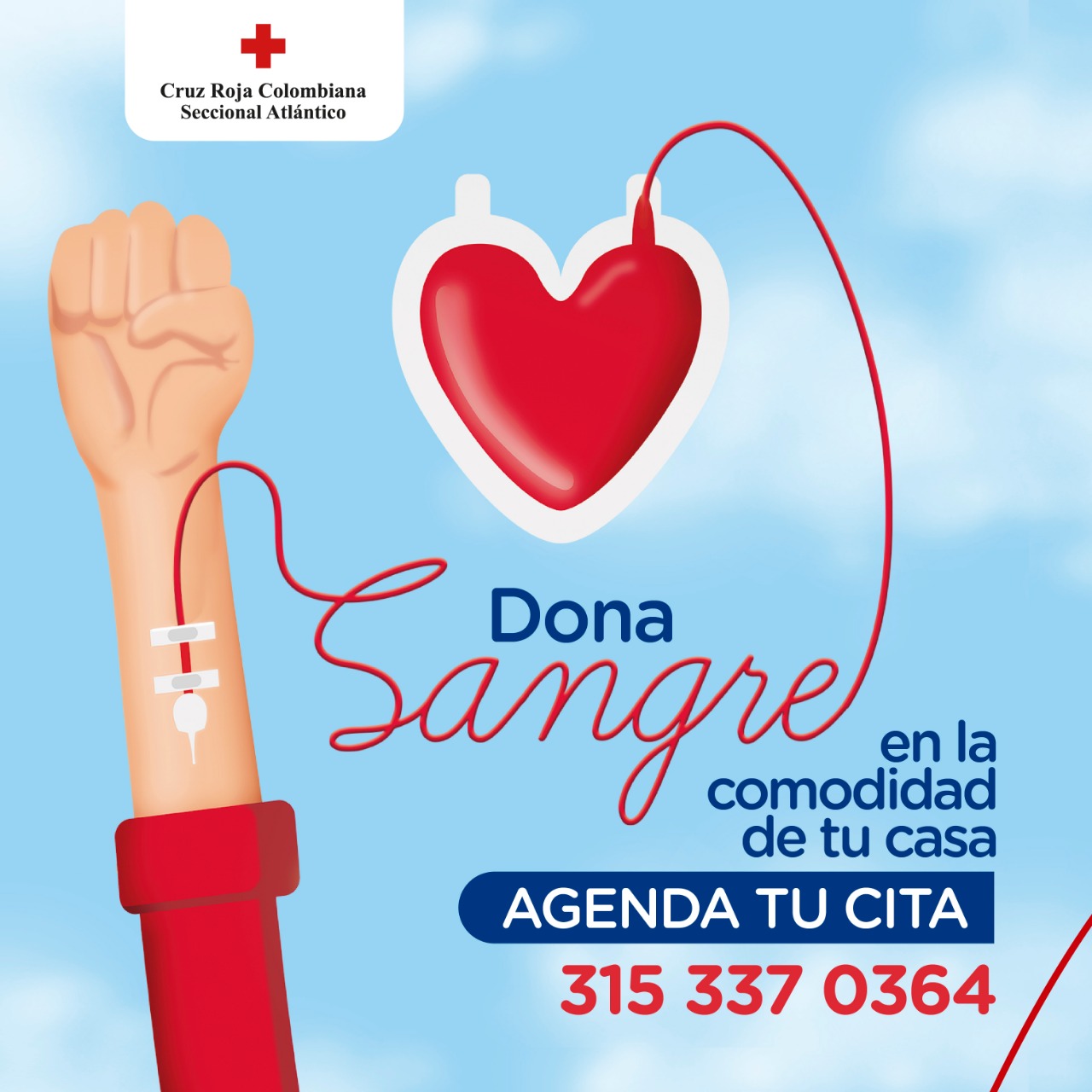 Campaña para conseguir donantes de sangre.