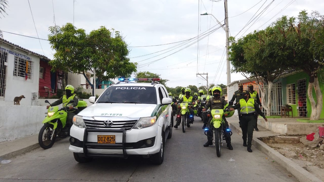 Patrullaje de la Policía Metropolitana en sectores priorizados de Barranquilla.