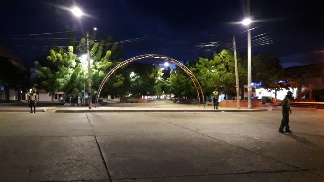 Así luce la Plaza Principal en el Municipio de Sabanalarga.