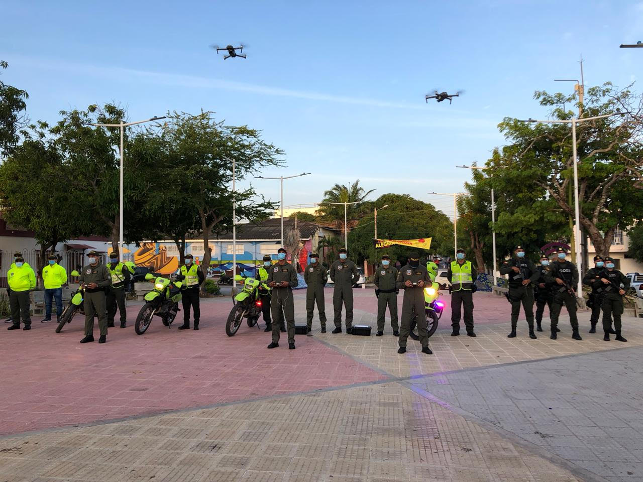 Policía en presentación del operativo en Malambo