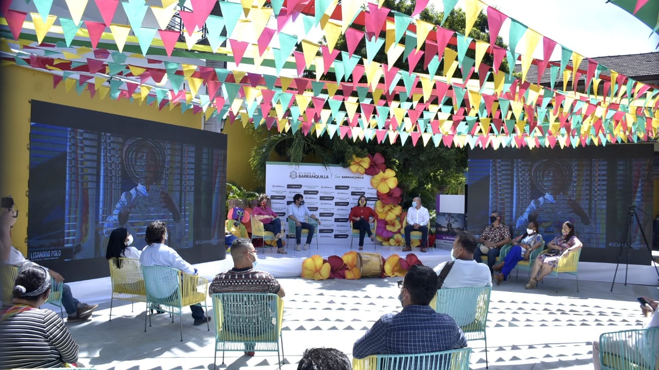 La rueda de prensa se desarrolló en la Casa del Carnaval, en el Barrio Abajo de Barranquilla.