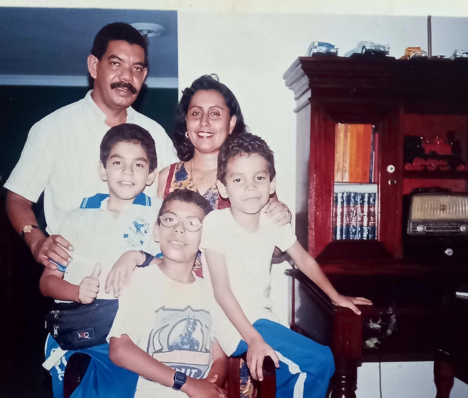 Javier Cotes Laurens con su familia. 