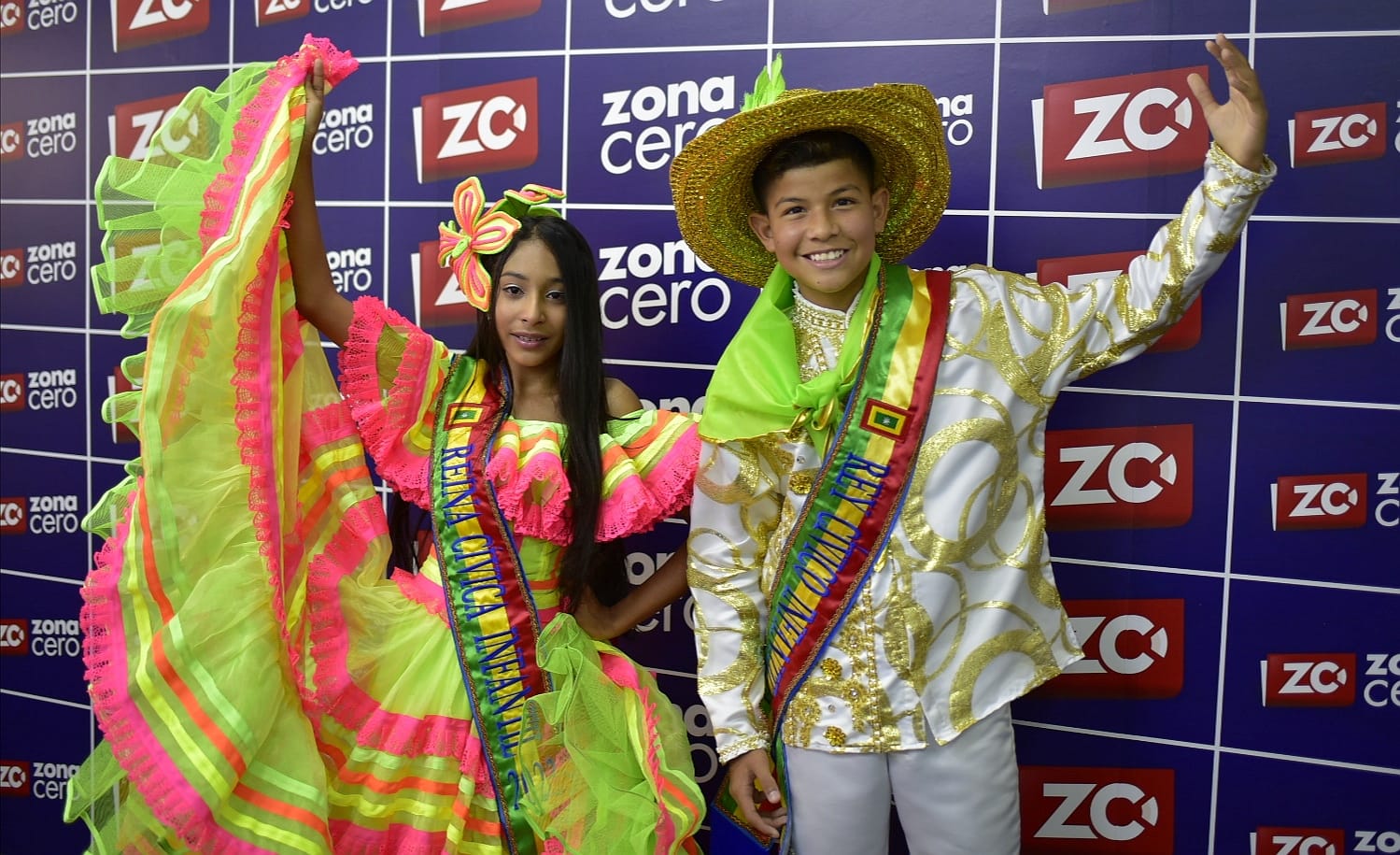 Daniela Prado Chataing y Christian Márquez Berrocal, Reyes Cívicos Infantiles del Carnaval de Barranquilla 2023.