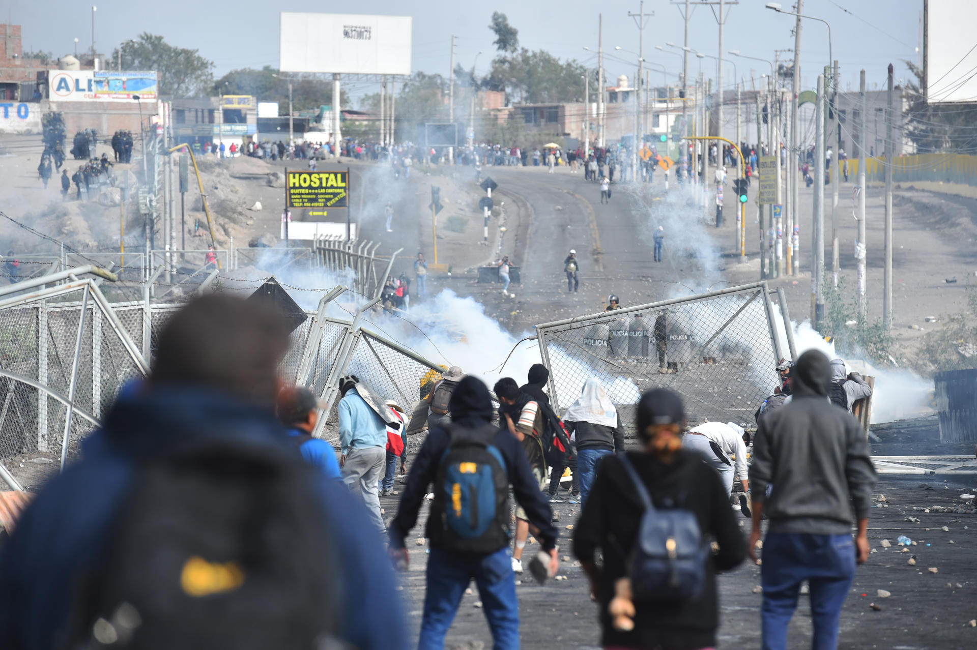 Disturbios en Arequipa, Perú. 