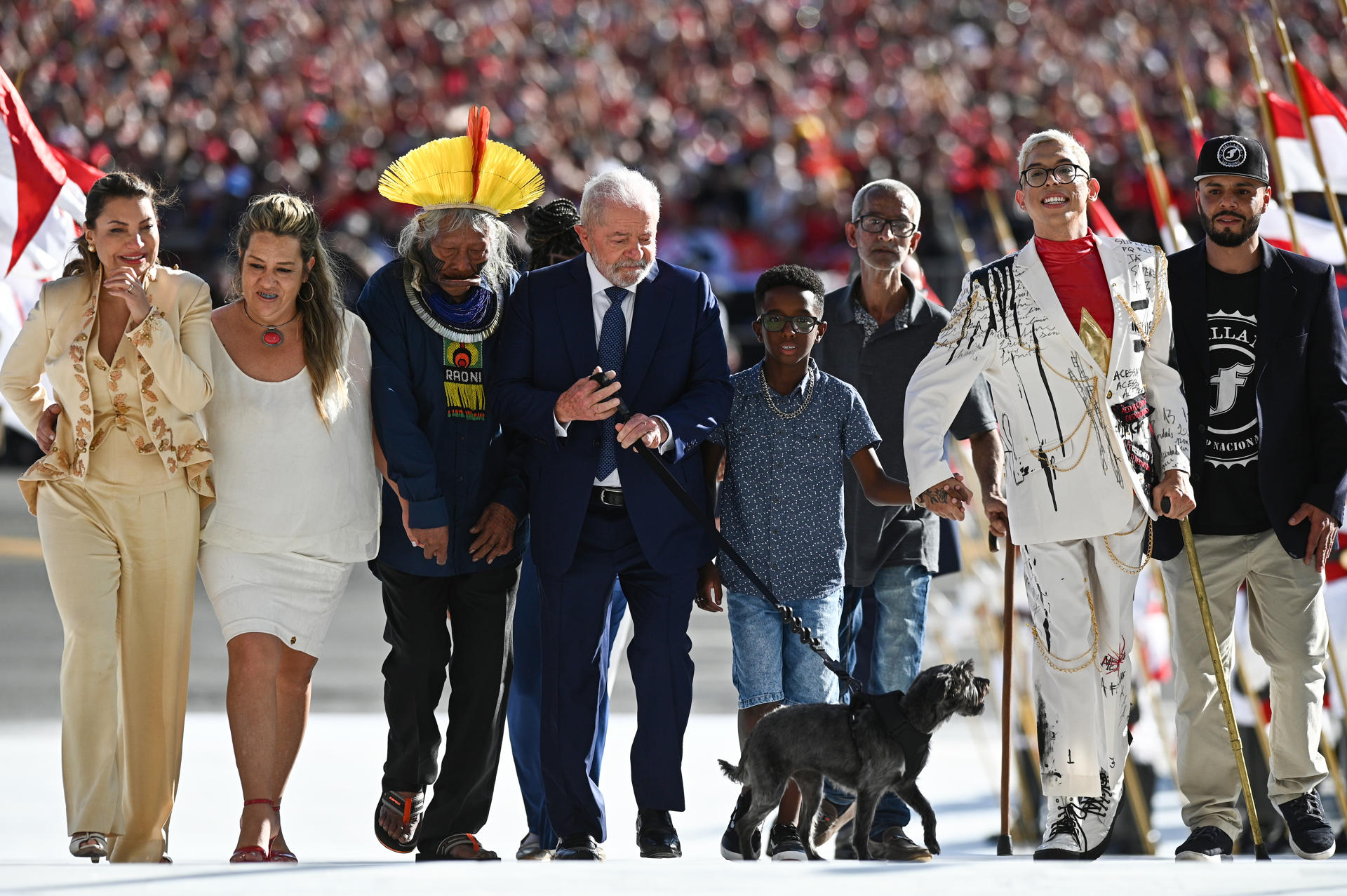 Luiz Inácio Lula da Silva con delegaciones provenientes de diferentes regiones de Brasil