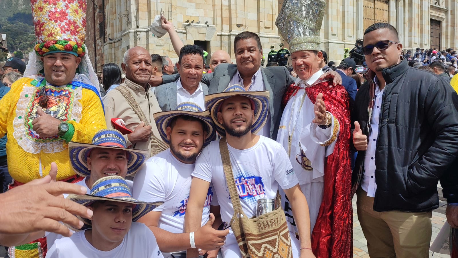 'Calancho' y su grupo en Bogotá, en la posesión del presidente Petro.