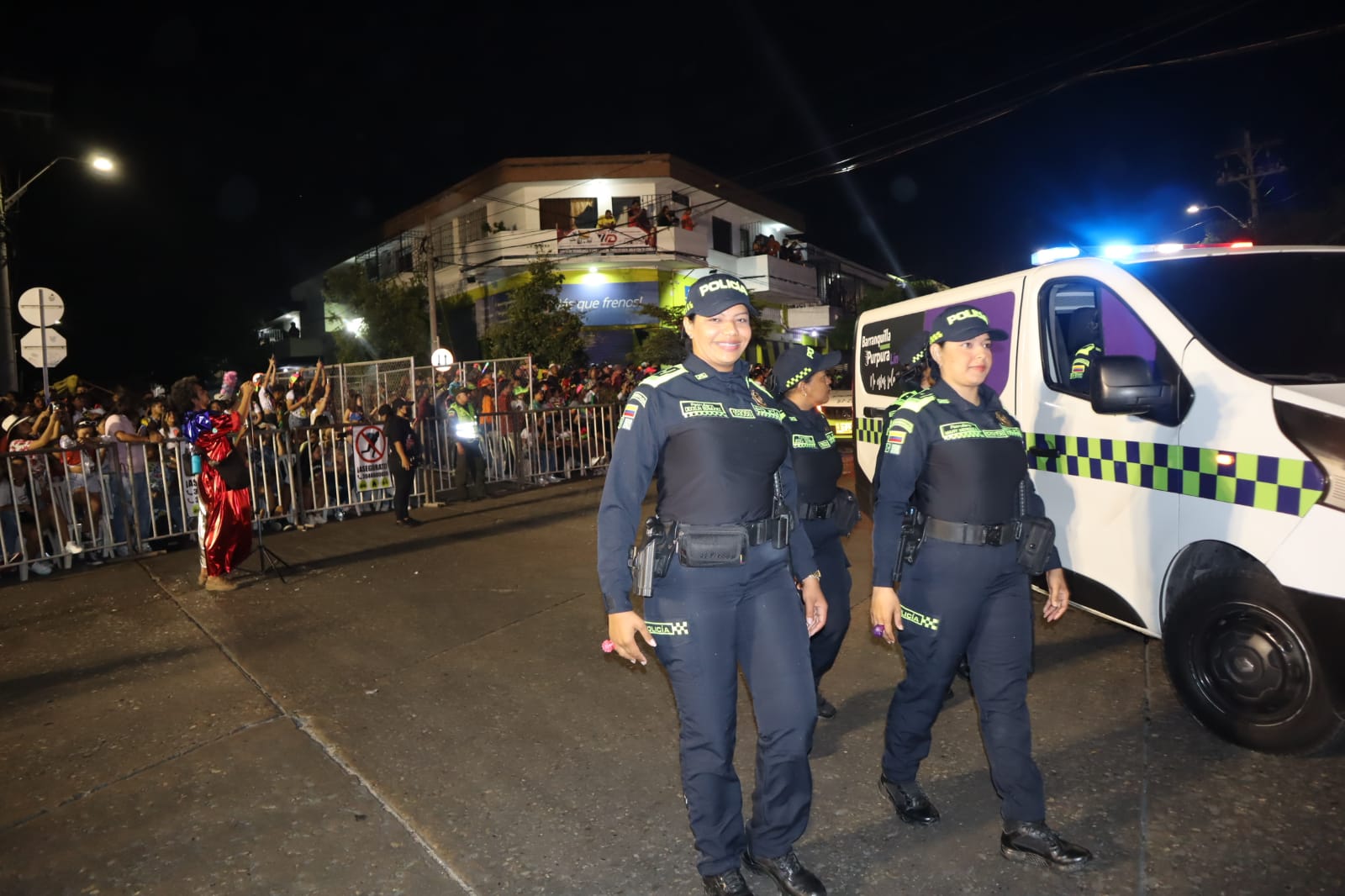 Policía Metropolitana de Barranquilla hizo presencia en la Guacherna.