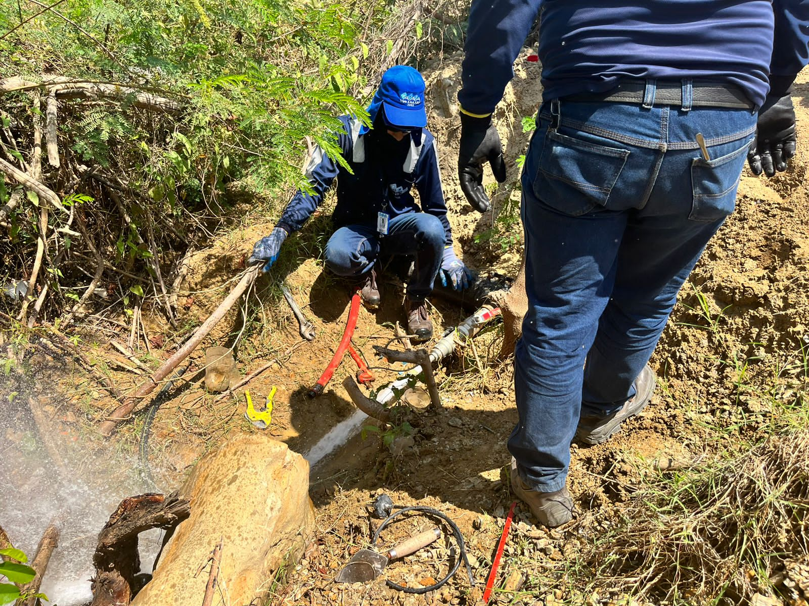 Conexión ilegal en el Acueducto costero en el Atlántico