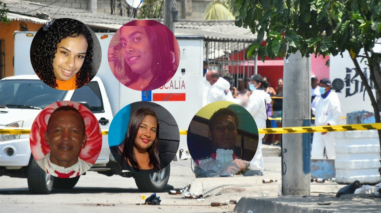 Las cinco víctimas de la masacre en el barrio Villanueva. 