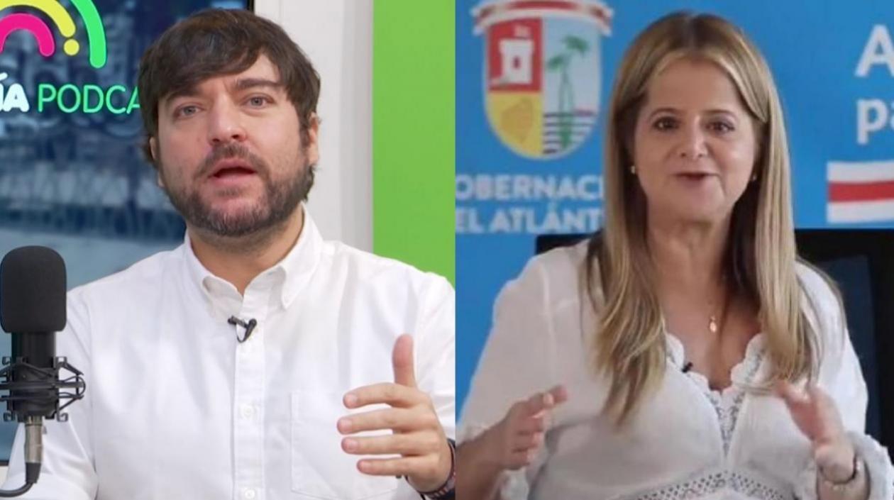 El Alcalde Jaime Pumarejo y la Gobernadora Elsa Noguera.