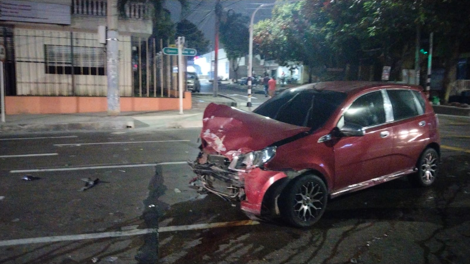 Accidente en la carrera 44