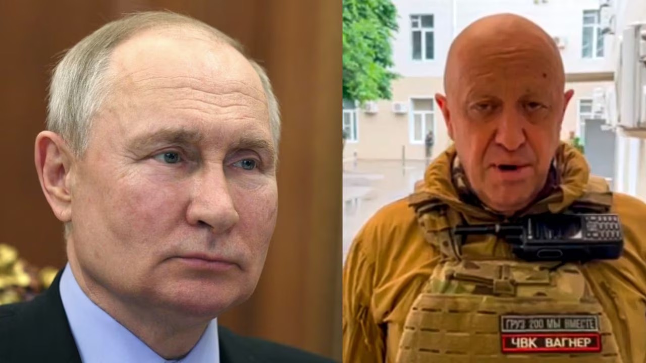 Vladimir Putin y Yevgueni Prigozhin.