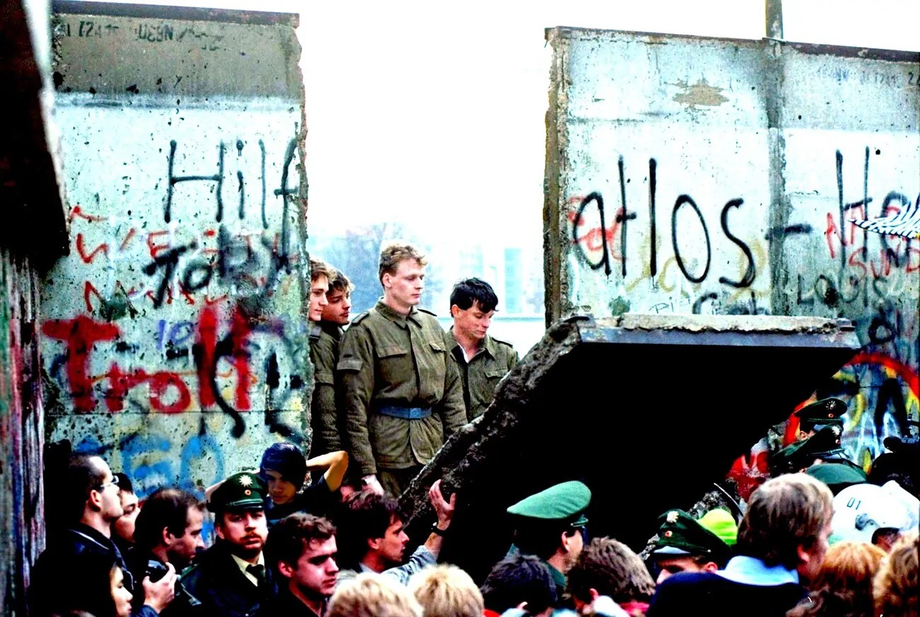 Imagen de la caída del muro de Berlín.