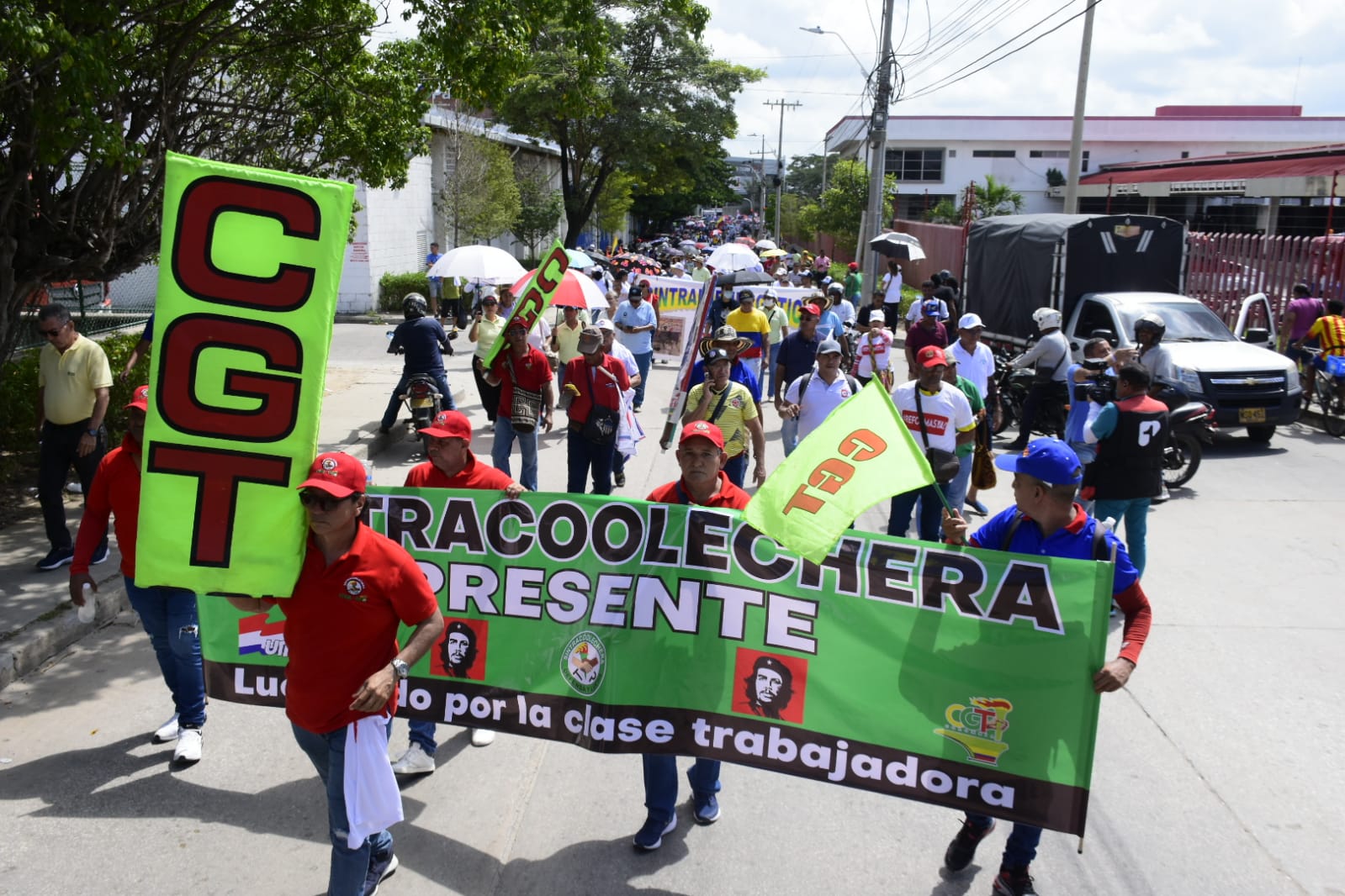 Movilización de trabajadores en Barranquilla.