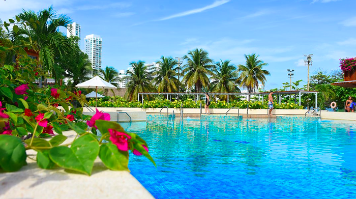 Variedad de piscinas para la familia.