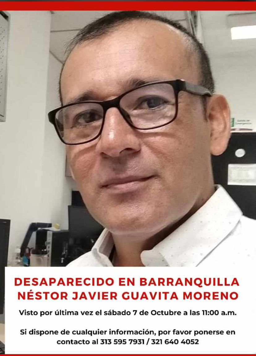 Néstor Javier Guavita Moreno, el desaparecido