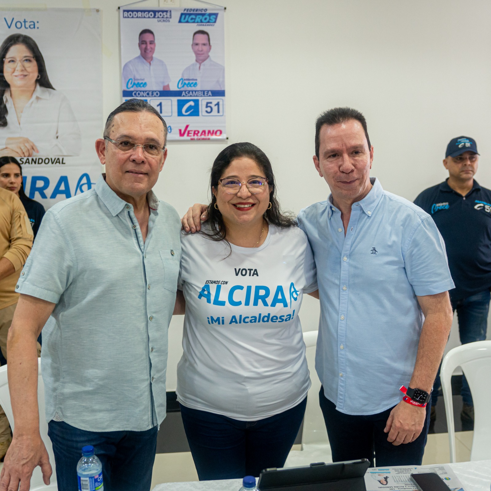 Efraín Cepeda, Alcira Sandoval y Federico Ucrós