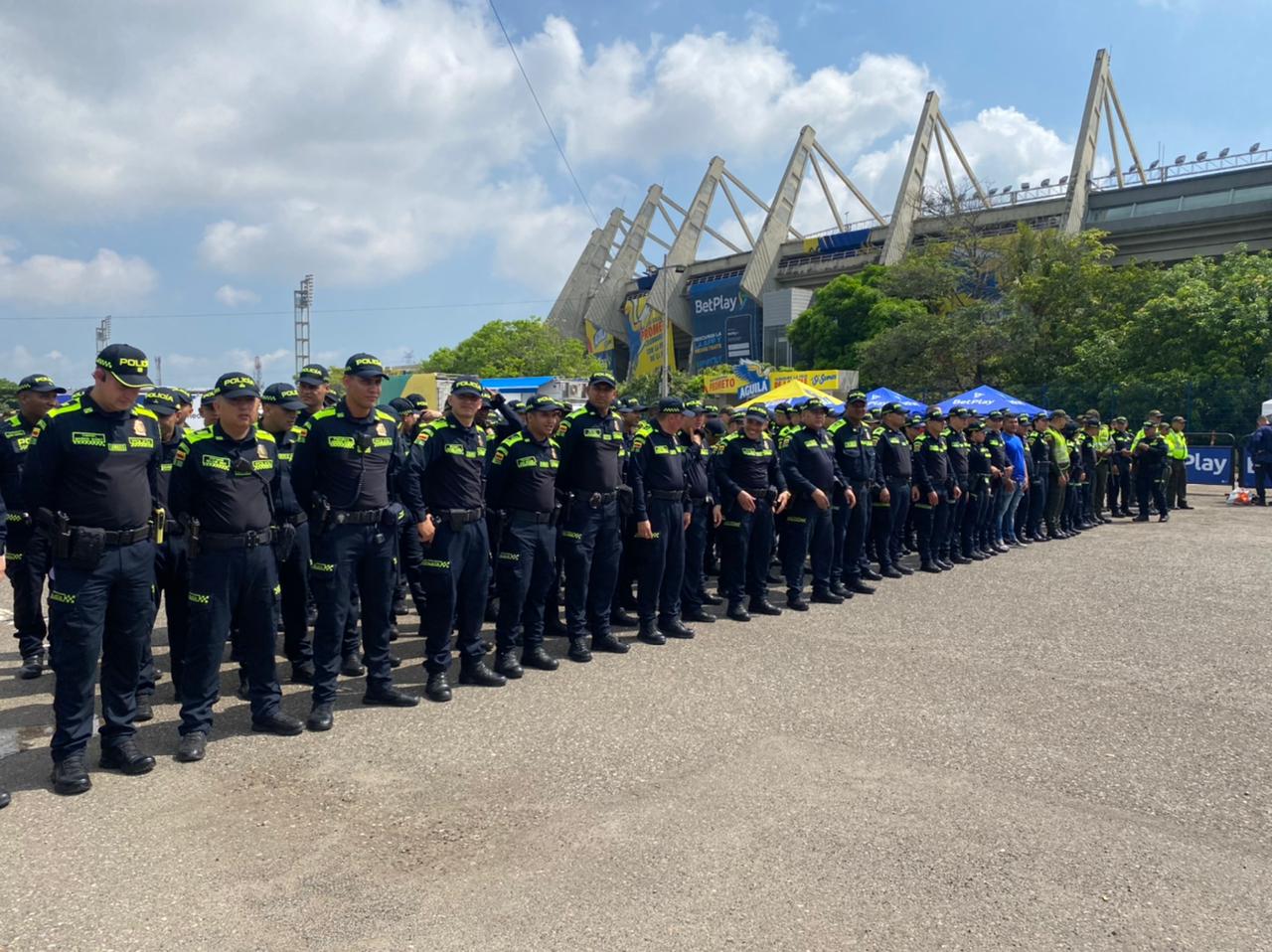 Seguridad para el partido ColombiaVsBrasil.