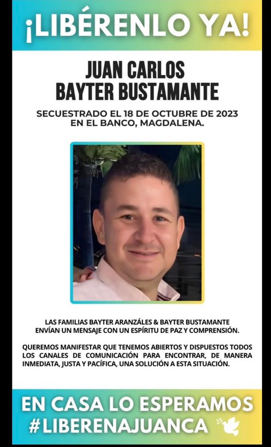 Afiche sobre búsqueda del odontólogo Juan Carlos Bayter