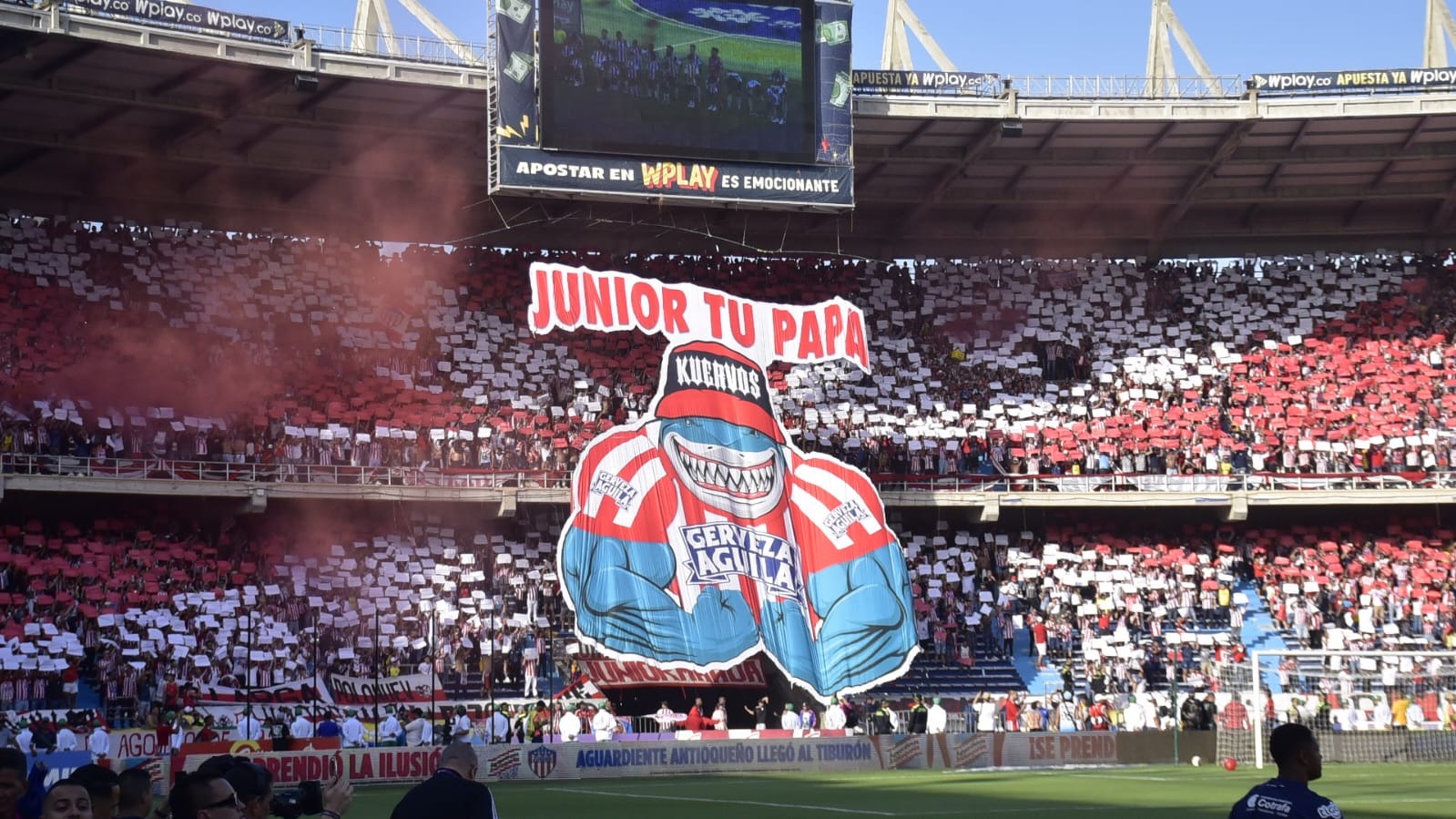 Hinchas del Junior en el estadio Metropolitano el pasado domingo. 