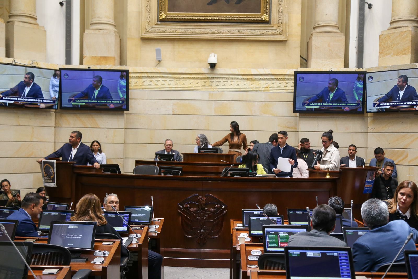 La Plenaria del Senado durante la moción de censura a la exministra del Deporte, Astrid Rodríguez. 