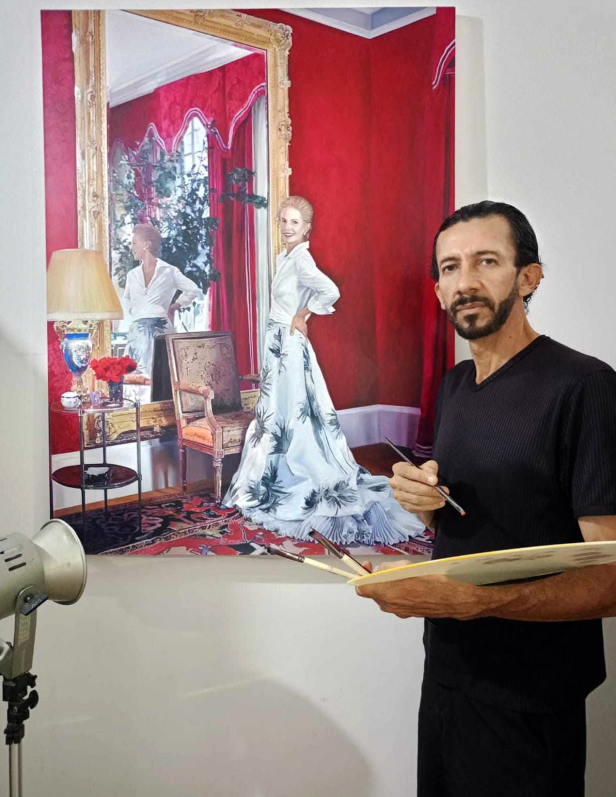 César Orozco, artista barranquillero con el retrato