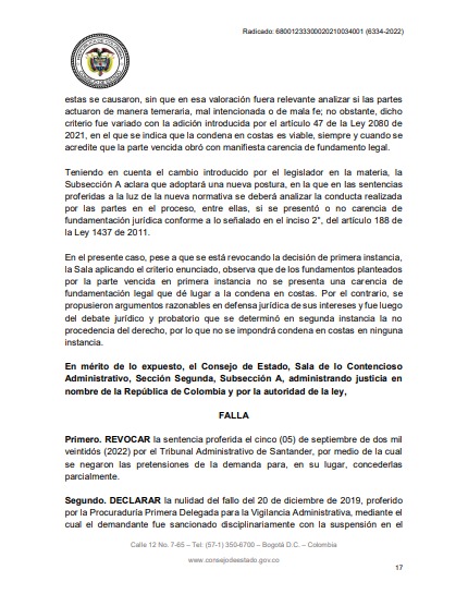 Fallo del Consejo de Estado en el caso de Rodolfo Hernández.