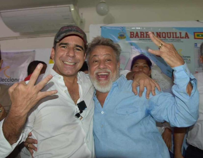 El alcalde Alejandro Char y el exconcejal Oswaldo Díaz en una foto de archivo,