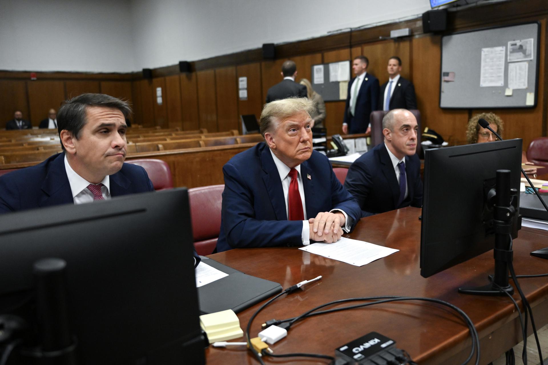 Donald Trump durante el juicio.