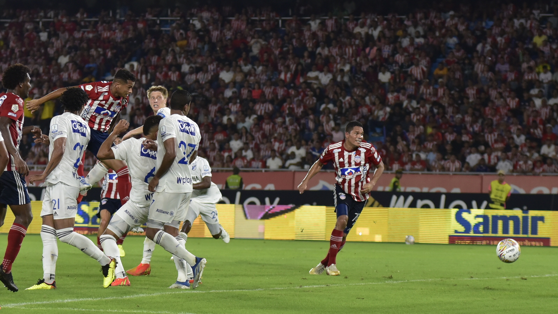 El gol de César Haydar en la ida por la final de la Copa Colombia, en 2022. 