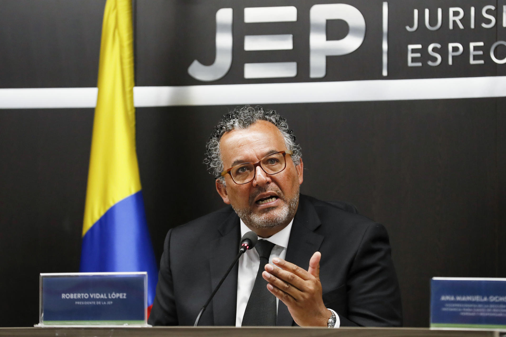 El presidente de la Jurisdicción Especial para la Paz (JEP), magistrado Roberto Vidal.
