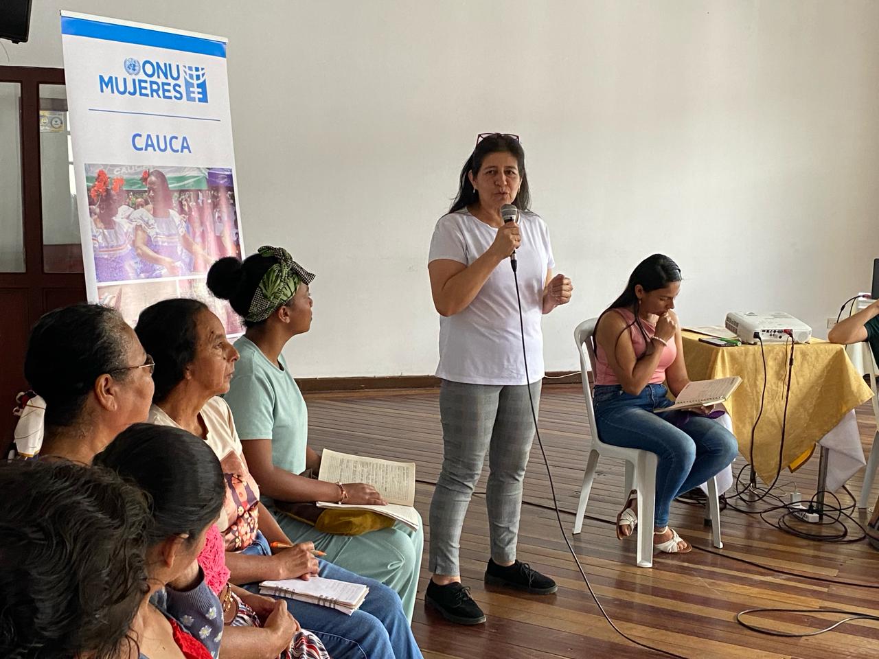 ONU Mujeres Colombia en un taller en el Cauca