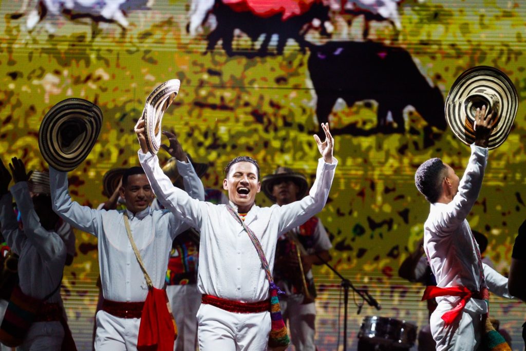 Su majestad la cumbia en la presentación del Carnaval de Barranquilla el el Festival Vallenato. 