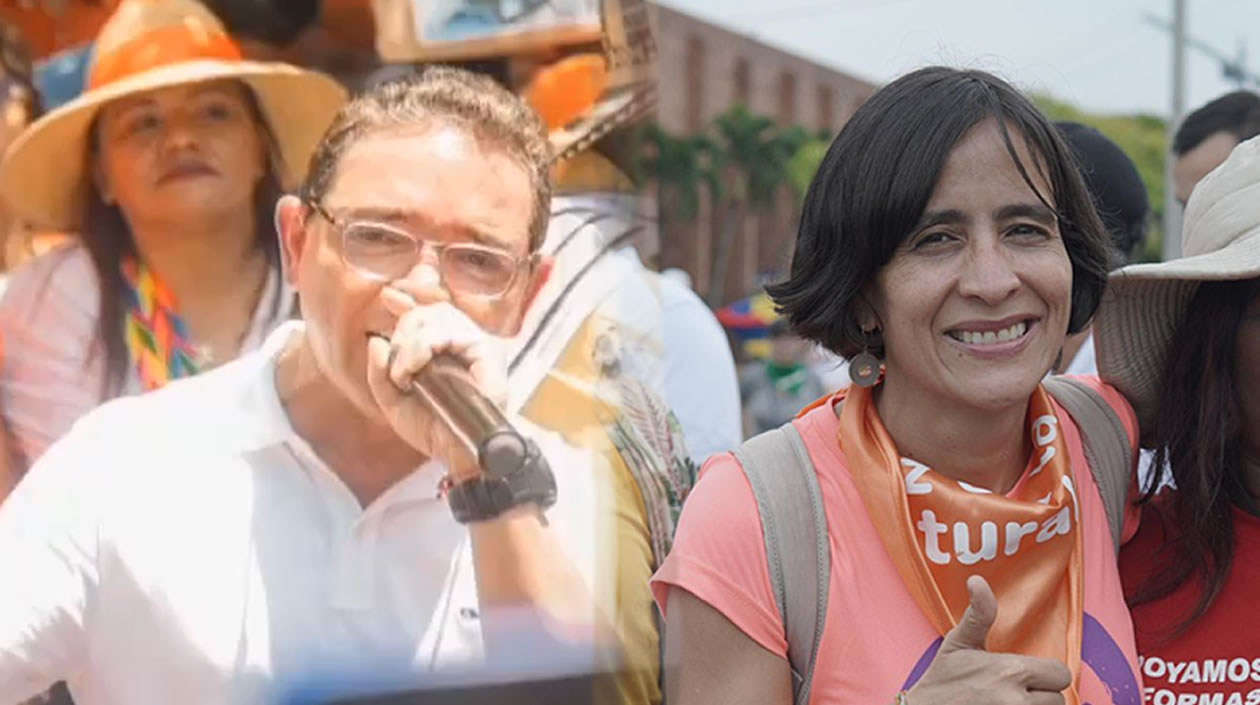 El Gobernador del Magdalena y la Ministra de Ambiente en las marchas de este Primero de Mayo. 