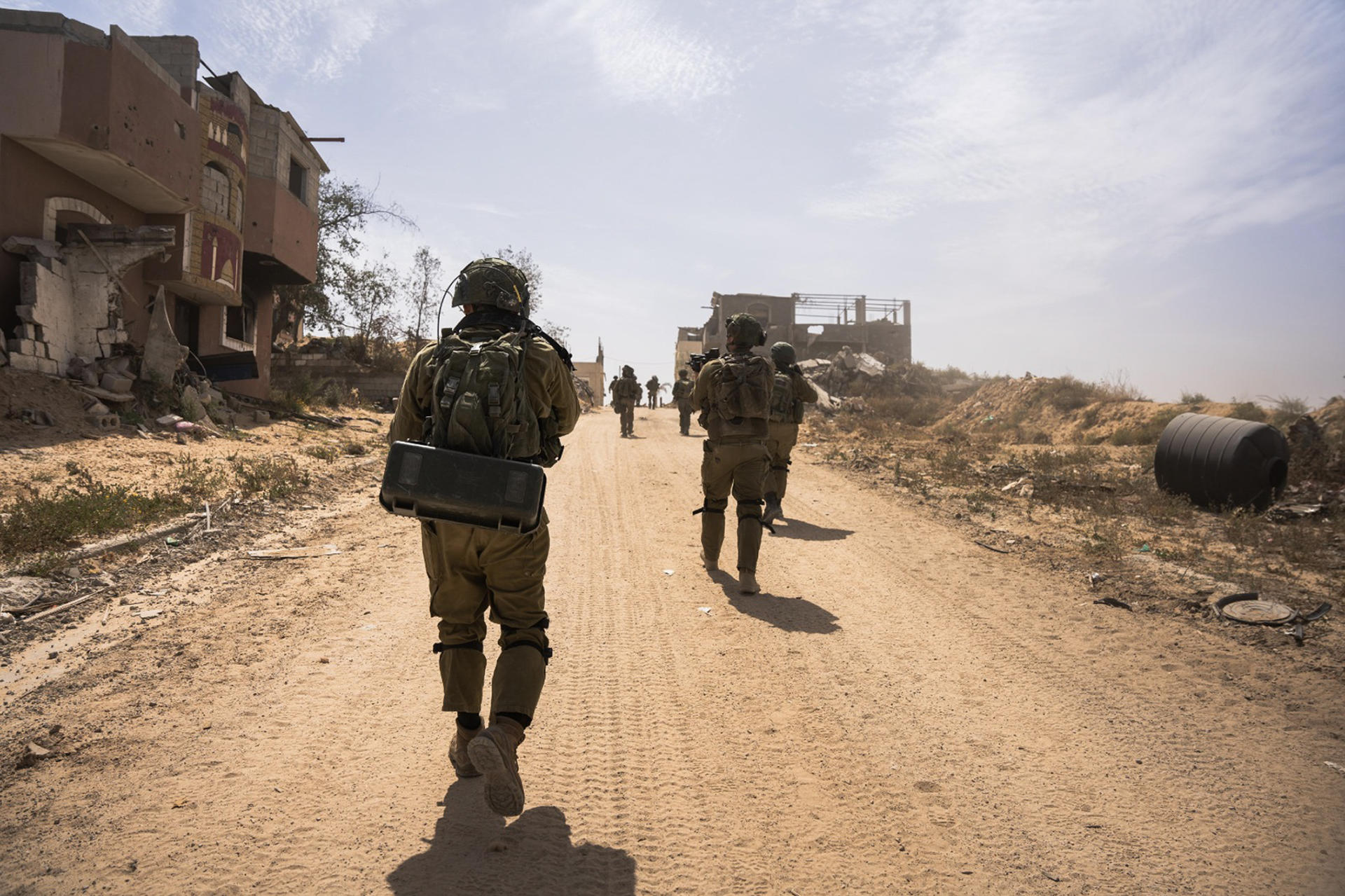 Soldados israelíes en la Franja de Gaza. 